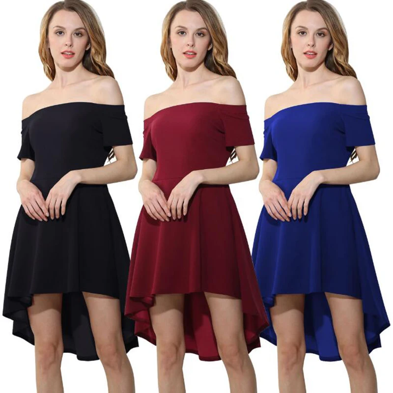 New sexy slash neck strapless women dress summer fashion night club party mini dress for women solid asymmetrical female dress
New sexy slash neck strapless women dress summer fashion night club party mini dress for women solid asymmetrical female dress