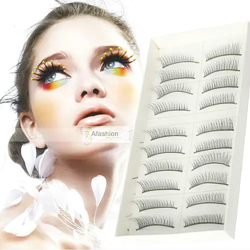 10 Pairs Handmade Natural Cross False Eyelash hand to make up Look Transparent Stem Makeup Fake Lashes Free Shipping
10 Pairs Handmade Natural Cross False Eyelash hand to make up Look Transparent Stem Makeup Fake Lashes Free Shipping