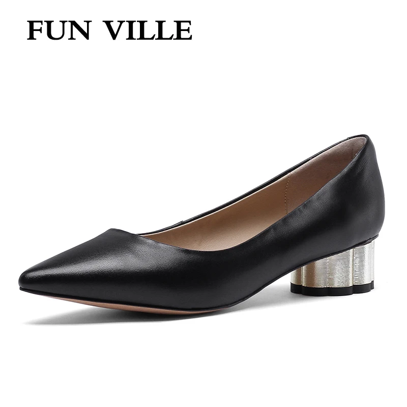 FUN VILLE New Fashion Spring Summer shoes Women Pumps Genuine Leather Low Heels Casual shoes Pointed Toe Sexy Ladies Work Shoes
FUN VILLE New Fashion Spring Summer shoes Women Pumps Genuine Leather Low Heels Casual shoes Pointed Toe Sexy Ladies Work Shoes