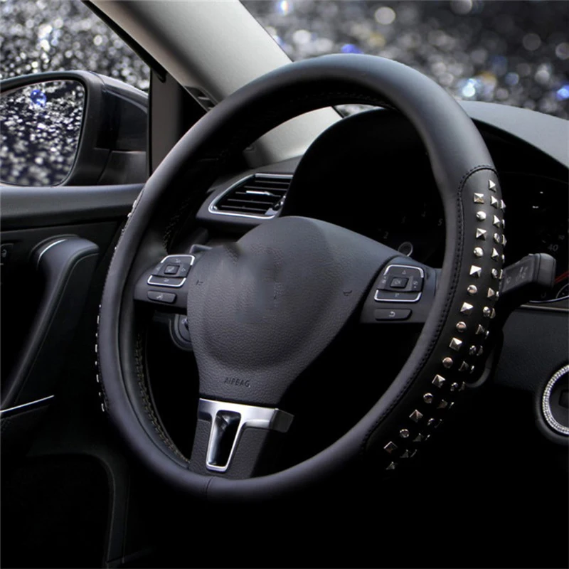 Rivets car steering wheels cover microfiber leather steering-wheel racing auto accessories universal size M 38cm car styling
Rivets car steering wheels cover microfiber leather steering-wheel racing auto accessories universal size M 38cm car styling