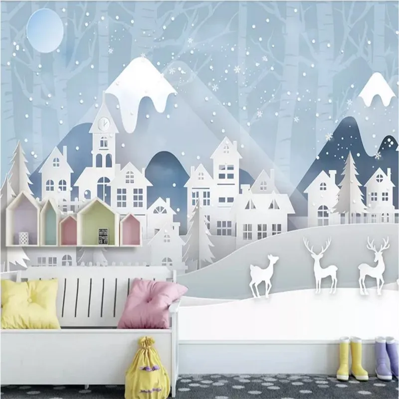 Custom wallpaper small fresh paper-cut deer forest modern minimalist children's room background wall waterproof material
Custom wallpaper small fresh paper-cut deer forest modern minimalist children's room background wall waterproof material