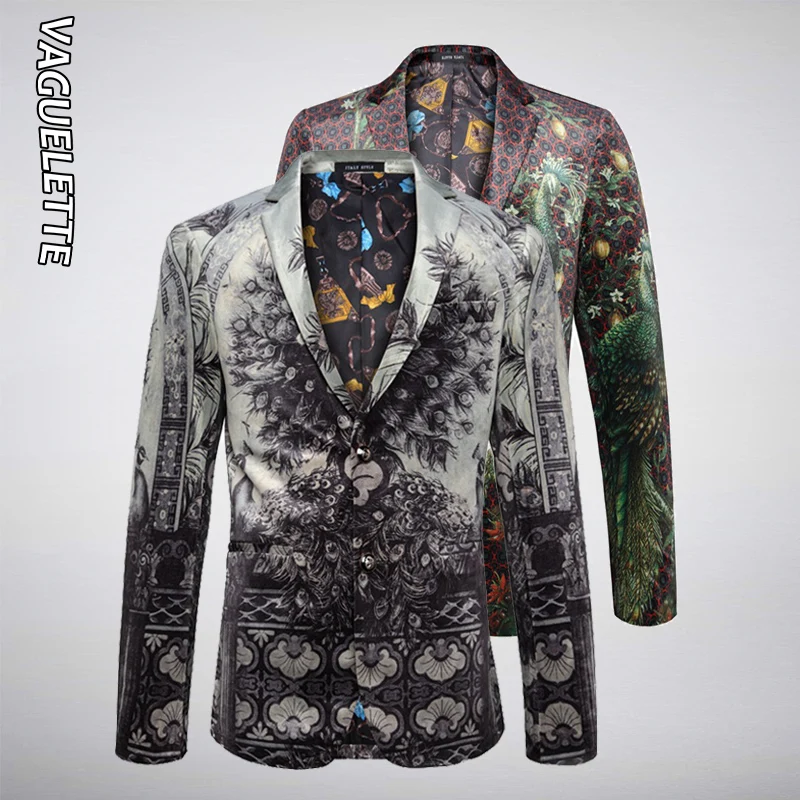 VAGUELETTE Elegant Black Mens Printed Blazer Stage Clothing For Men Slim Fit Velvet Blazer For Men Blazer Estampada Hombre M-4XL
VAGUELETTE Elegant Black Mens Printed Blazer Stage Clothing For Men Slim Fit Velvet Blazer For Men Blazer Estampada Hombre M-4XL