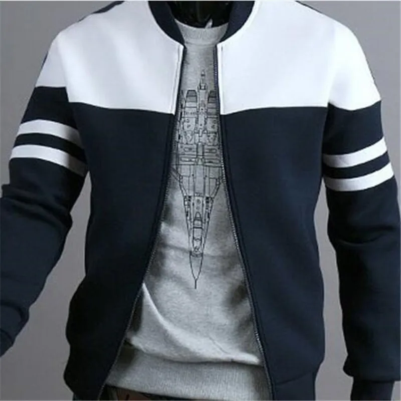 2018 winter Autumn Jacket Casual Zipper Sportswear Patchwork Jacket Long Sleeve Coat Slim Bomber Jacket Men Overcoat
2018 winter Autumn Jacket Casual Zipper Sportswear Patchwork Jacket Long Sleeve Coat Slim Bomber Jacket Men Overcoat