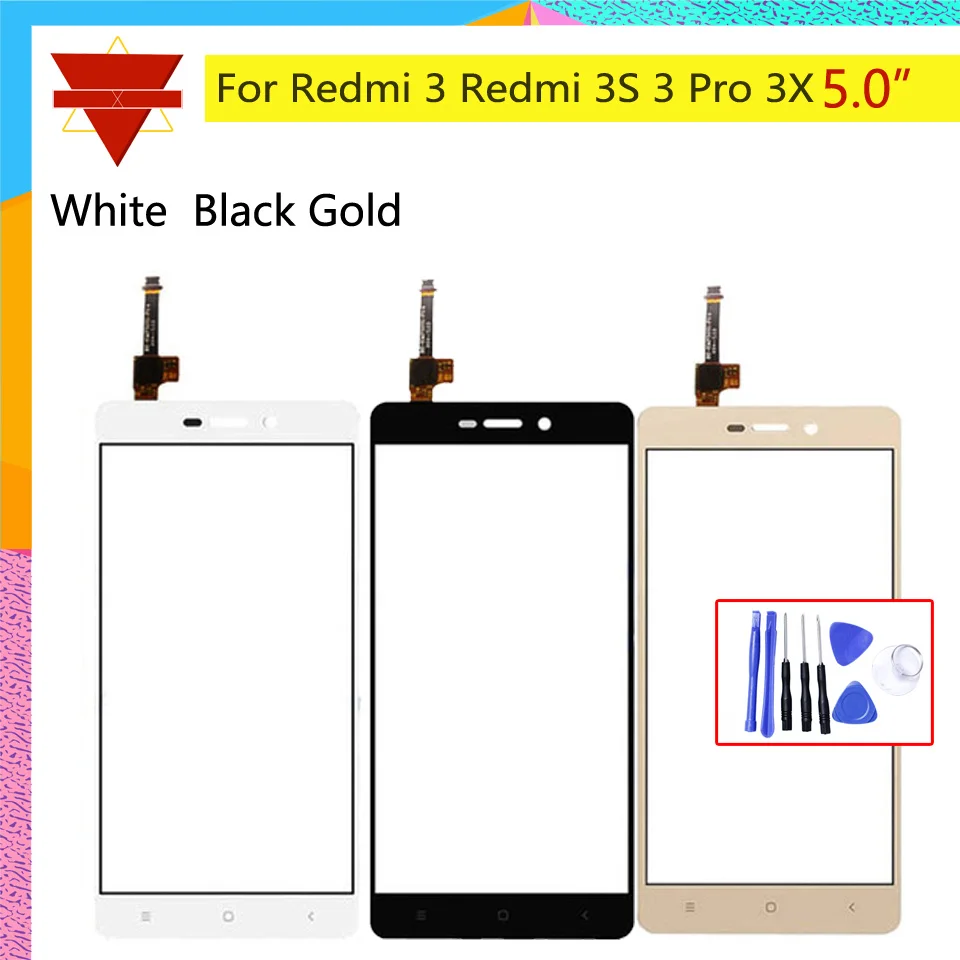 Оригинальная передняя панель Redmi 3 для Xiaomi 3S Pro 3X сенсорный экран сенсор ЖК-дисплей