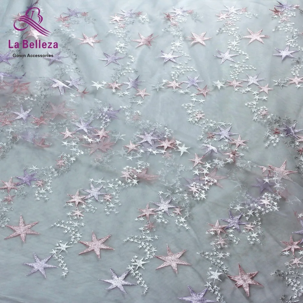 New arrivals mixed color star mesh embroidred lace fabric for wedding/evening dress fabric by yard
New arrivals mixed color star mesh embroidred lace fabric for wedding/evening dress fabric by yard