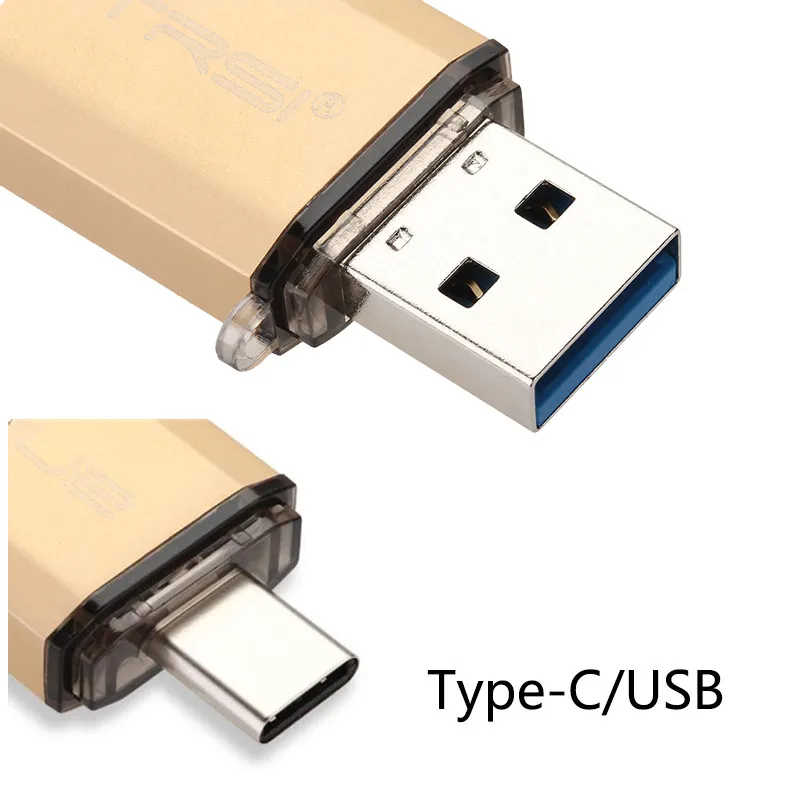 Suntrsi USB 3.0 Тип-C 3.1 флешки 64 ГБ Металл Flash Drive пользовательские накопитель usb палка