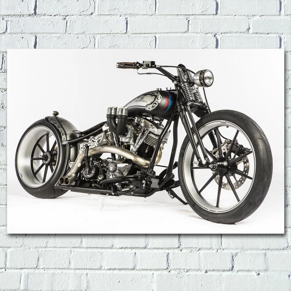 BOBBER мотоцикл автомобили плакат настенное искусство картина Шелковый Холст