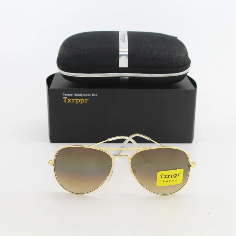 Txrppr Top Quality Fashion Brand Sunglasses Designer Sun Glasses For Men Women Gradient Gold Frame Brown Glass len
Txrppr Top Quality Fashion Brand Sunglasses Designer Sun Glasses For Men Women Gradient Gold Frame Brown Glass len