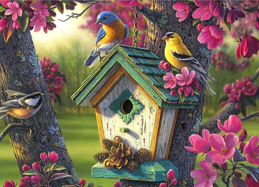 Full Square/Round Drill 5D DIY Diamond Painting "Birds and flowers" Embroidery Cross Stitch 3D Home Decor 
Full Square/Round Drill 5D DIY Diamond Painting "Birds and flowers" Embroidery Cross Stitch 3D Home Decor