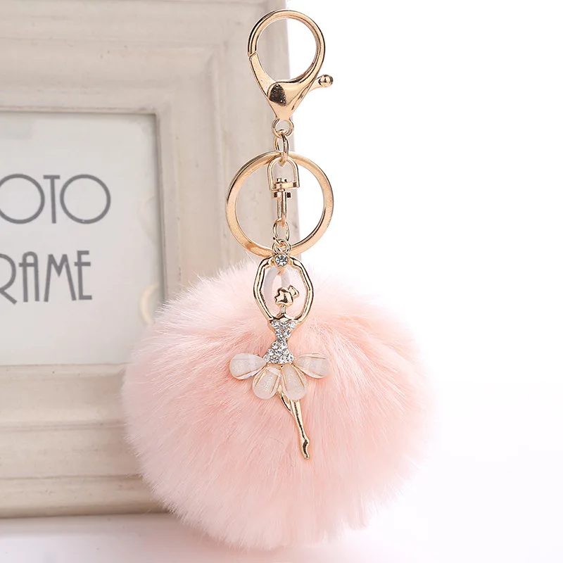 8cm Lot Rabbit Fur Ball PomPom Keyrings Crystal Dance Girl HandBag Pendant Keychains For Car key chains holder women 16 colors
8cm Lot Rabbit Fur Ball PomPom Keyrings Crystal Dance Girl HandBag Pendant Keychains For Car key chains holder women 16 colors