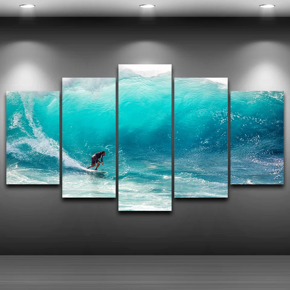 Wall Art Poster Modern Home Decor Living Room Bedroom 5 Pieces Surfer Waves Seaview Canvas Print Painting Drop Shipping
Wall Art Poster Modern Home Decor Living Room Bedroom 5 Pieces Surfer Waves Seaview Canvas Print Painting Drop Shipping