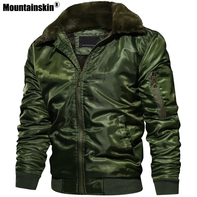 Mountainskin New Men's Jackets Winter Thick Motorcycle Coats Male Pilot Bomber Jacket Fleece Warm Mens Brand Clothing SA555
Mountainskin New Men's Jackets Winter Thick Motorcycle Coats Male Pilot Bomber Jacket Fleece Warm Mens Brand Clothing SA555