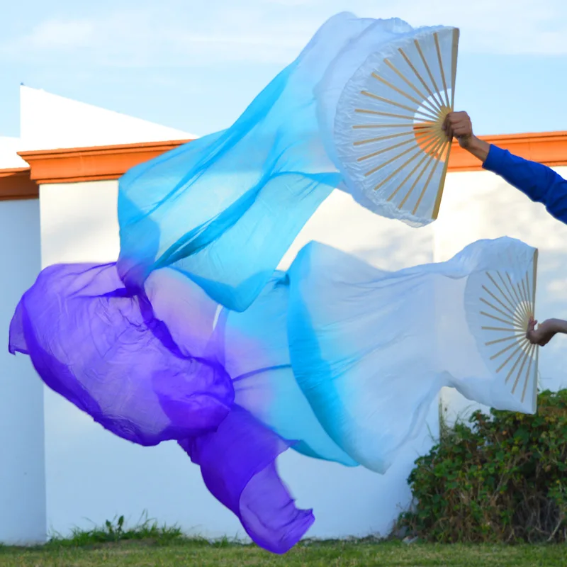 2018 High selling 100% Real Silk Veils 1 Pair handmade women Quality Silk Belly Dance Fan Dance wihte turquoise purple 180*90 cm
2018 High selling 100% Real Silk Veils 1 Pair handmade women Quality Silk Belly Dance Fan Dance wihte turquoise purple 180*90 cm