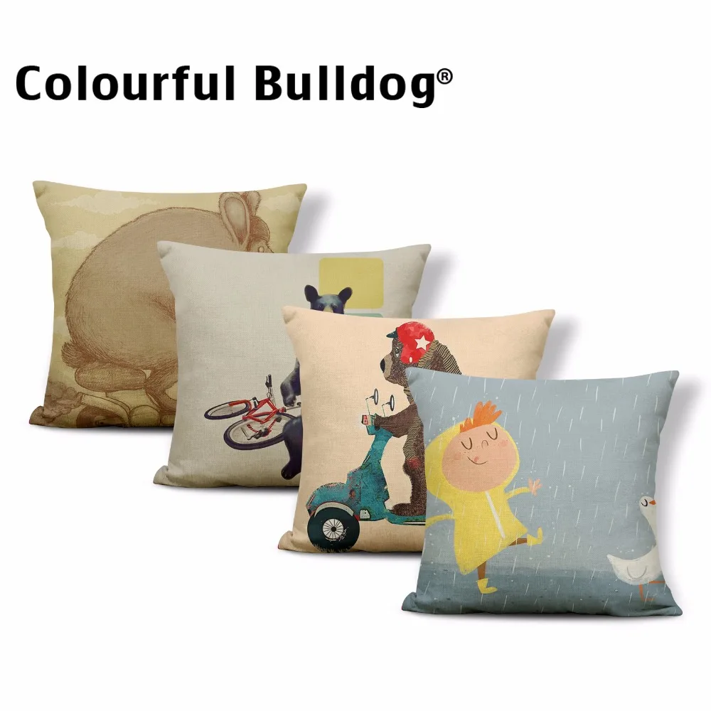 Cartoon Animal Throw Pillowcases Battery Bicycle Sloth Bear Bird Cushion Cover Forest Mountain Flowers Decoration Children Room
Cartoon Animal Throw Pillowcases Battery Bicycle Sloth Bear Bird Cushion Cover Forest Mountain Flowers Decoration Children Room