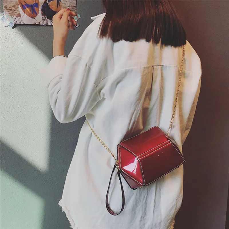 Ретро замок pu кожа плеча сумки 2018 японская девушка маленькая квадратная сумка