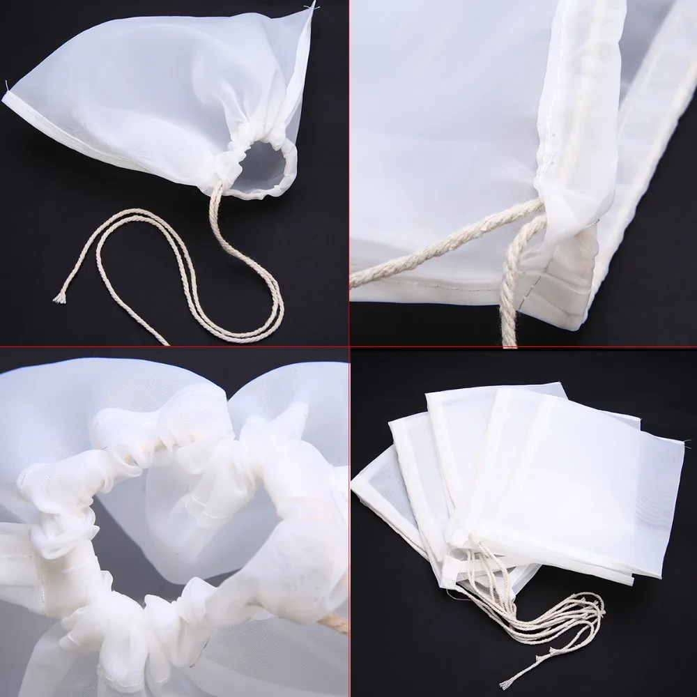 5pcs/lot Mesh Nylon Strainer Filter Bag Nylon Mesh Net Strain for Nut Milk Hops Tea Brewing Home Wine Beer Making Bar Tools
5pcs/lot Mesh Nylon Strainer Filter Bag Nylon Mesh Net Strain for Nut Milk Hops Tea Brewing Home Wine Beer Making Bar Tools