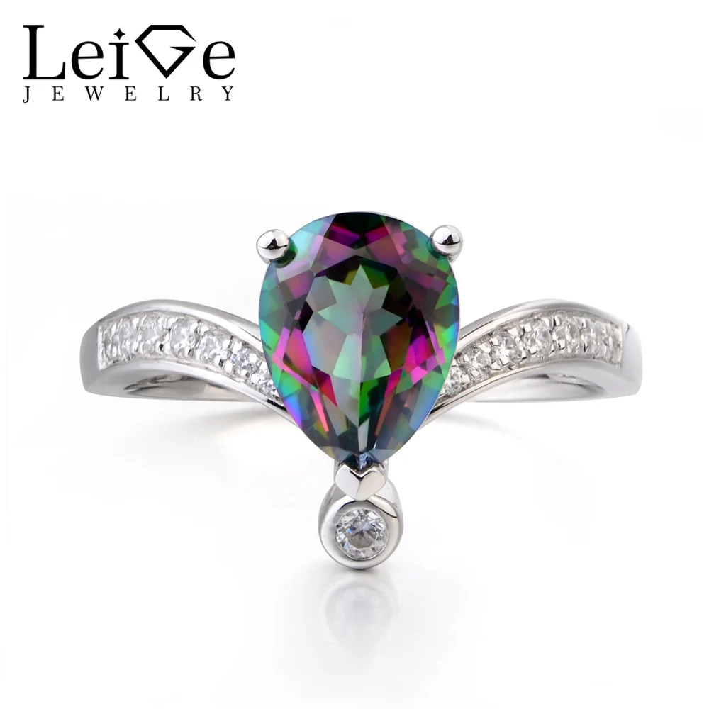 Leige Jewelry Genuine Mystic Topaz Ring Cocktail Party Ring Pear Cut Pink Rainbow Gemstone 925 Sterling Silver Ring for Women
Leige Jewelry Genuine Mystic Topaz Ring Cocktail Party Ring Pear Cut Pink Rainbow Gemstone 925 Sterling Silver Ring for Women