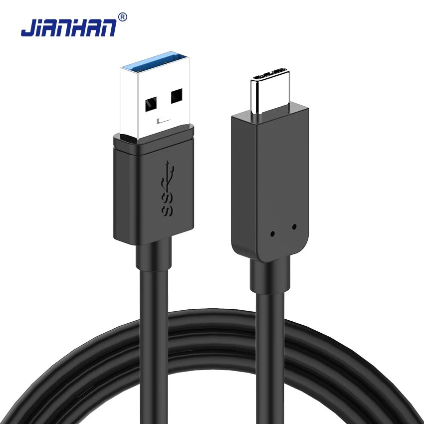 

Кабель JianHan USB 3,0 типа C, 5 Гбит/с, быстрое зарядное устройство, Кабели USB Type-C для Xiaomi 4C Mi5 Samsung S8 Plus Huawei P9 LG G5 Oneplus 2 3