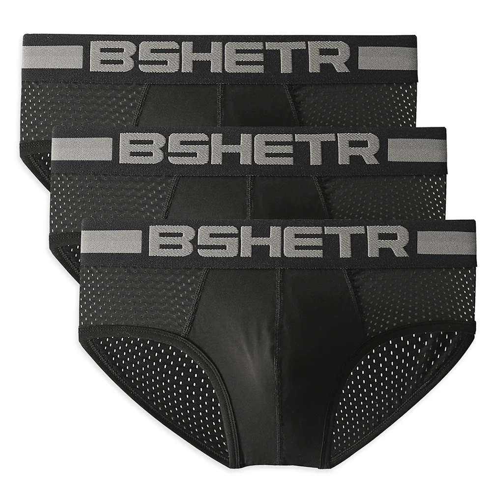 3 pcs/pack Men Underwear 2019 New Arrival Men's Briefs BSHETR Mesh Breathable Male panties Sexy Solid Black Men Briefs Shorts
3 pcs/pack Men Underwear 2019 New Arrival Men's Briefs BSHETR Mesh Breathable Male panties Sexy Solid Black Men Briefs Shorts