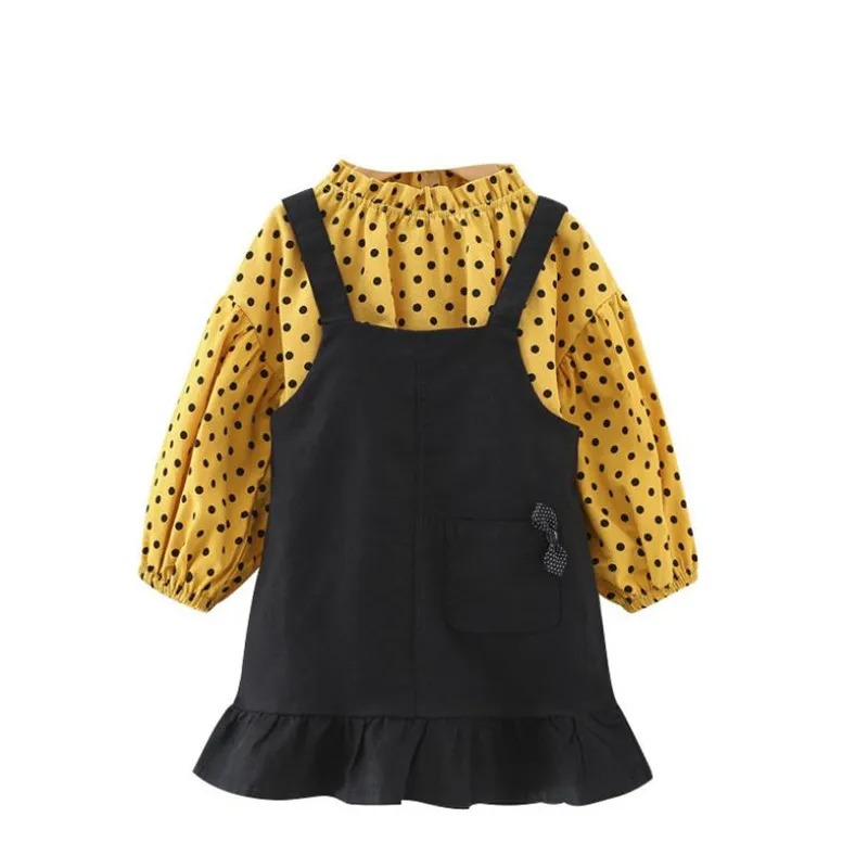 DFXD Korean Style Children Girls Clothing Set Autumn Fashion Long Sleeve Dot Print Wood Ear Blouse+Ruffles Jeans Strap Dress 2pc
DFXD Korean Style Children Girls Clothing Set Autumn Fashion Long Sleeve Dot Print Wood Ear Blouse+Ruffles Jeans Strap Dress 2pc