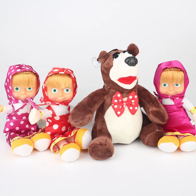 Kawaii Martha и медведь Россия плюшевые игрушки Адидас встречи говорить пой Masa Lint