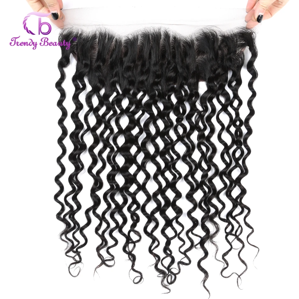 Brazilian Water Wave Ear to Ear Pre Plucked Frontal Closure 13x4 Lace Frontal Natural Black Color Non-remy Trendy Beauty Hair
Brazilian Water Wave Ear to Ear Pre Plucked Frontal Closure 13x4 Lace Frontal Natural Black Color Non-remy Trendy Beauty Hair