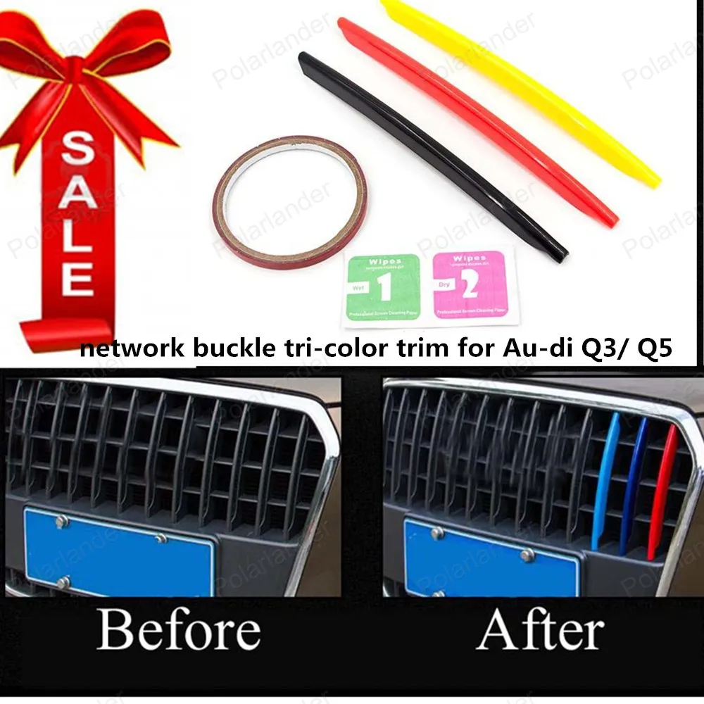 3D Styling Car Front Grille Trim Sport Strips Cover Motorsport Power Performance Stickers for Au-di Q3 Q5
3D Styling Car Front Grille Trim Sport Strips Cover Motorsport Power Performance Stickers for Au-di Q3 Q5