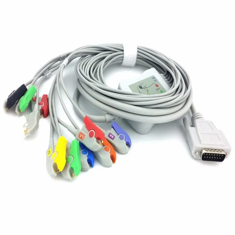 Compatible for Nihon Kohden 9010/9020/9620 ECG Cable with 10 Ecg Leadwires Ekg Cable (Without Resisitor ),DB 15pin to Clip End
Compatible for Nihon Kohden 9010/9020/9620 ECG Cable with 10 Ecg Leadwires Ekg Cable (Without Resisitor ),DB 15pin to Clip End