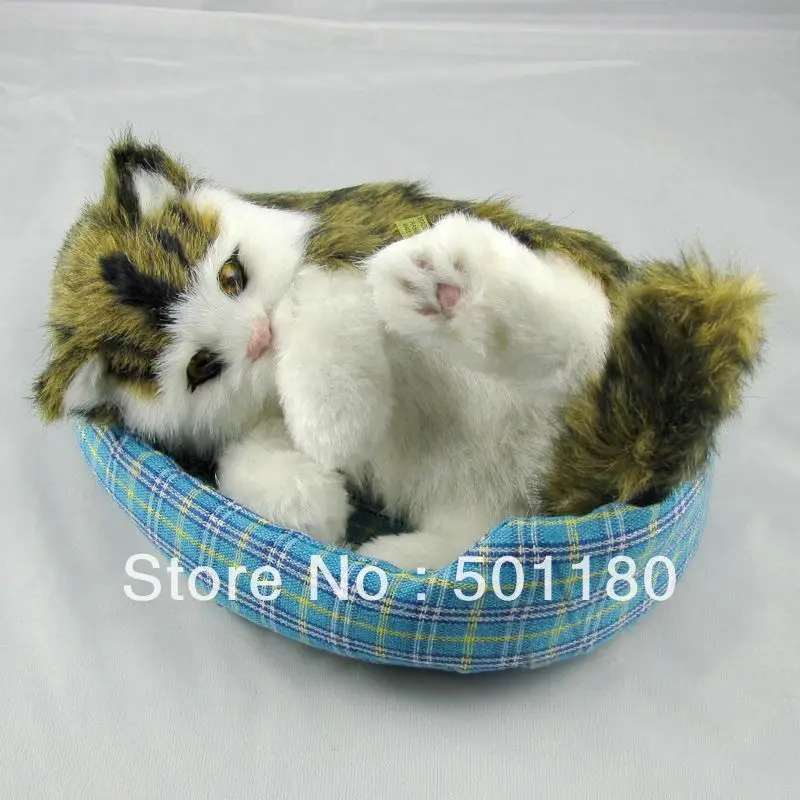 birthday gift free shipping funny cat toy decorative cats plastic toy cat figure