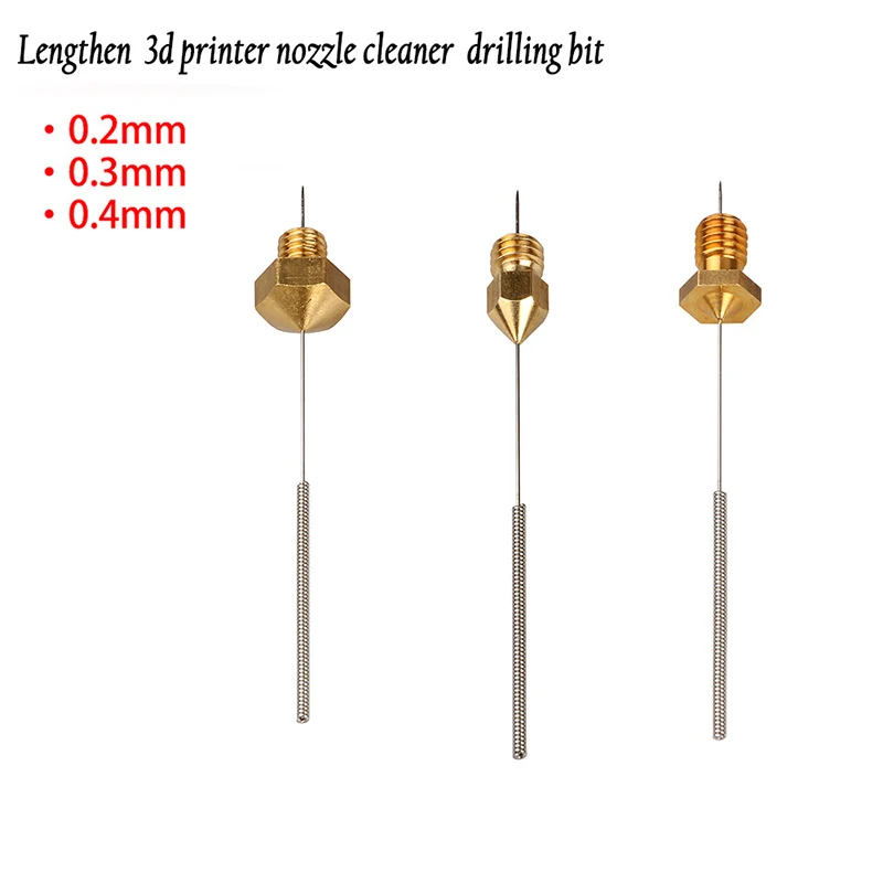 nozzle for drill 0.2/0.3/0.4mm 3D printer nozzles Lengthened reinforced extruder Cleaner J-head for 3D Printer Needles parts
nozzle for drill 0.2/0.3/0.4mm 3D printer nozzles Lengthened reinforced extruder Cleaner J-head for 3D Printer Needles parts