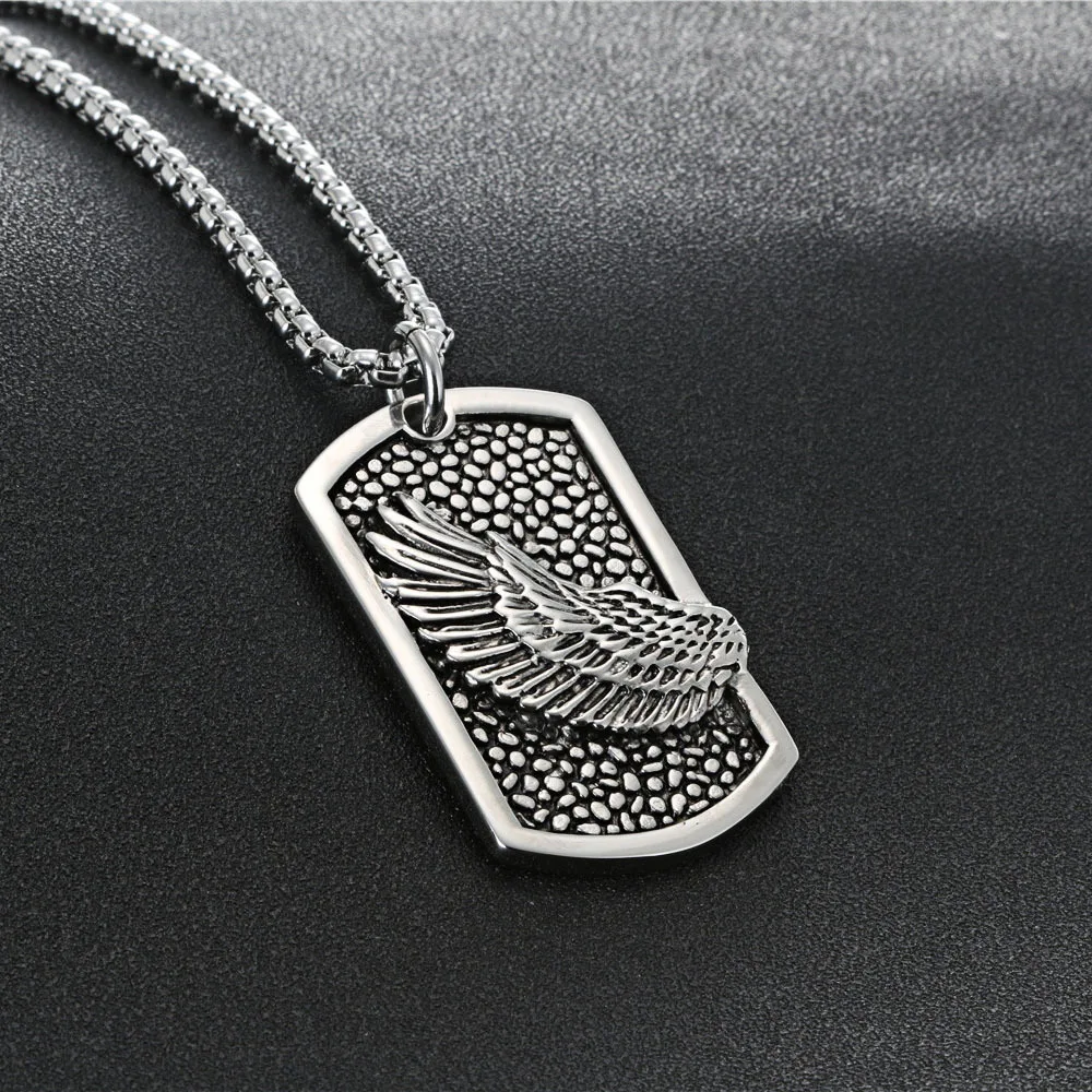 Titanium steel wing military pendant retro male punk stainless steel casting pendant creative necklace accessories
Titanium steel wing military pendant retro male punk stainless steel casting pendant creative necklace accessories
