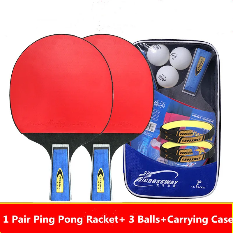 

Ping Pong Paddle Set Include 2 Paddles Rackets 3 White Table Tennis Balls (3-Star) with Carrying Storage Case for Indoor Outdoor