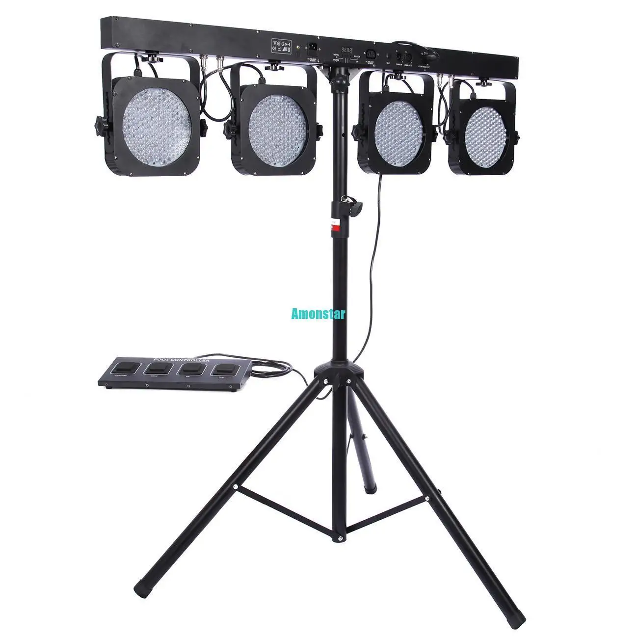 2X мини 4светодио дный BAR DMX LED RGB Par этап DJ полосы Бар Паб мыть штатив освещение