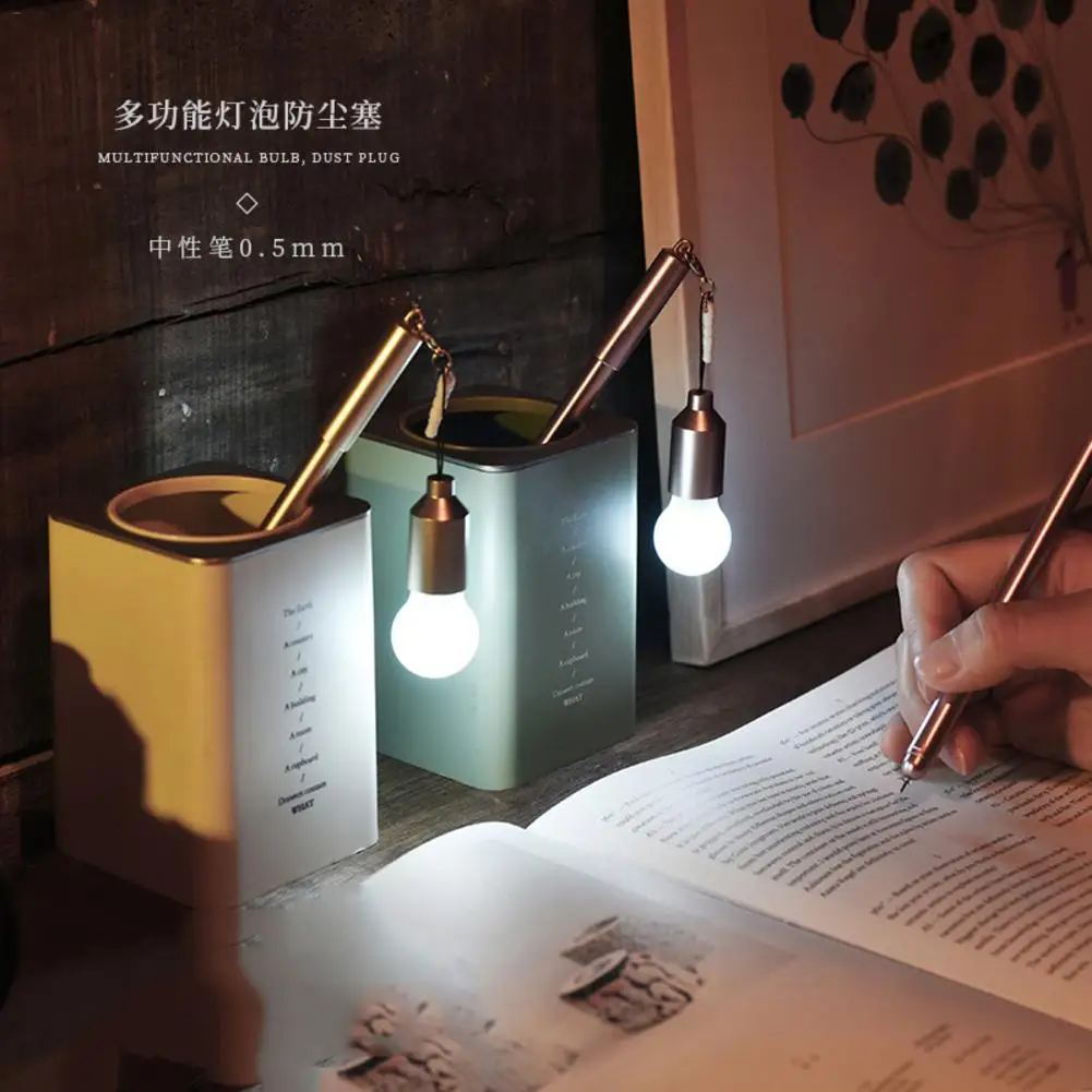 0.38MM Multifunctional Innovative Dustproof Plug Light Bulb Neutral Pen Black Pen Student Child Sign Pen School Office Supplies
0.38MM Multifunctional Innovative Dustproof Plug Light Bulb Neutral Pen Black Pen Student Child Sign Pen School Office Supplies