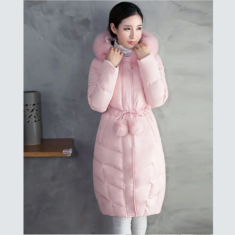 New thickening warm winter down jacket women long down coat outwear women's adjustable waist parkas with real fox fur collar
New thickening warm winter down jacket women long down coat outwear women's adjustable waist parkas with real fox fur collar