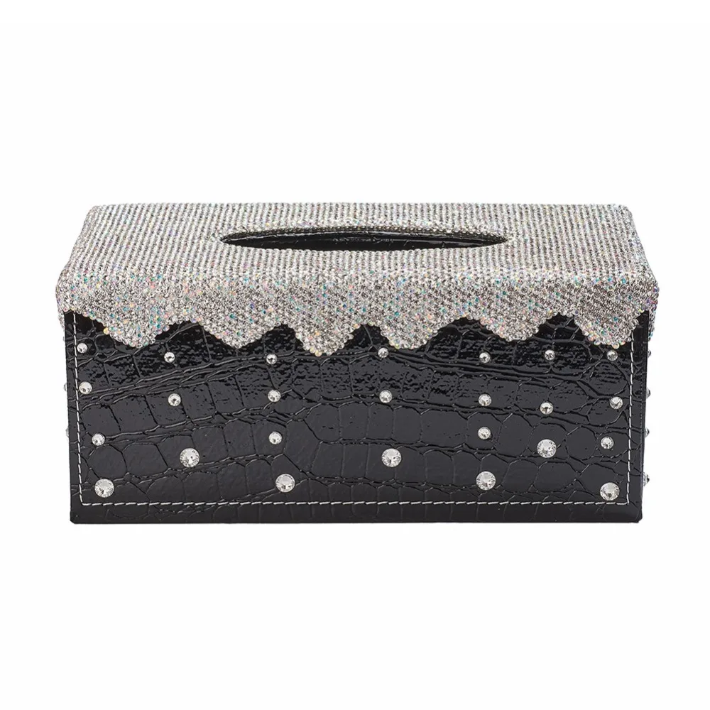 Rectangular Tissue Box PU Shiny Car Napkin Holder Organiser Styling Diamond Paper Holder Auto Interior Accessories
Rectangular Tissue Box PU Shiny Car Napkin Holder Organiser Styling Diamond Paper Holder Auto Interior Accessories
