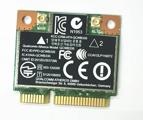 Новая Оригинальная беспроводная карта WiFi + для Bluetooth4.0 для Atheros AR9565 QCWB335 половинная мини PCI-E 802.11n карта
Новая Оригинальная беспроводная карта WiFi + для Bluetooth4.0 для Atheros AR9565 QCWB335 половинная мини PCI-E 802.11n карта