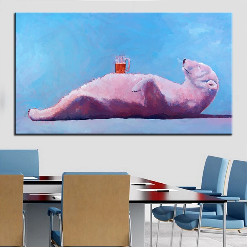 Large size Printing Oil Painting polar beer Wall painting Steampunk Wall Art Picture For Living Room painting No Frame
Large size Printing Oil Painting polar beer Wall painting Steampunk Wall Art Picture For Living Room painting No Frame