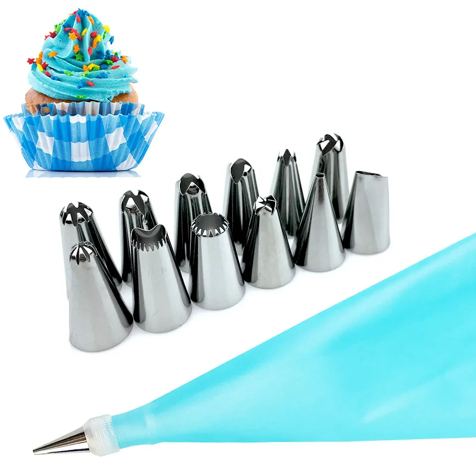 Super Affordable 14pcs/Set 12 Stainless Steel Icing Piping Nozzles + 1 EVA Cream Bag + 1 Adapters Pastry Cake Decorating Tip Set
Super Affordable 14pcs/Set 12 Stainless Steel Icing Piping Nozzles + 1 EVA Cream Bag + 1 Adapters Pastry Cake Decorating Tip Set