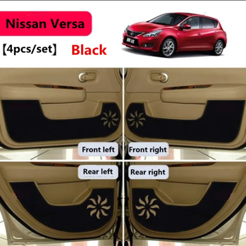 TAIJS Творческий двери автомобиля анти kick защитный коврик для Nissan VERSA 4 шт./компл.
