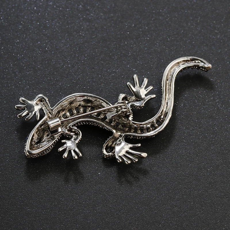 Amorcome Lizard Brooches For Women Silver Color Alloy Rhinestone Crystal Paved Vintage Large Animal Brooch Jewelry
Amorcome Lizard Brooches For Women Silver Color Alloy Rhinestone Crystal Paved Vintage Large Animal Brooch Jewelry