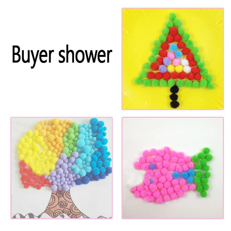 550pcs/Bag Wholesale Pompom 8mm Plush Ball Handmade Diy Material Early Learning Creative Handmade Wedding Party Home Deco
550pcs/Bag Wholesale Pompom 8mm Plush Ball Handmade Diy Material Early Learning Creative Handmade Wedding Party Home Deco