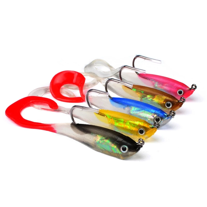 Fishing Lures 10cm/14.7g Silicone Soft Classic Artificial Single Hook Bait Set Fishing Equipment 5pcs
Fishing Lures 10cm/14.7g Silicone Soft Classic Artificial Single Hook Bait Set Fishing Equipment 5pcs