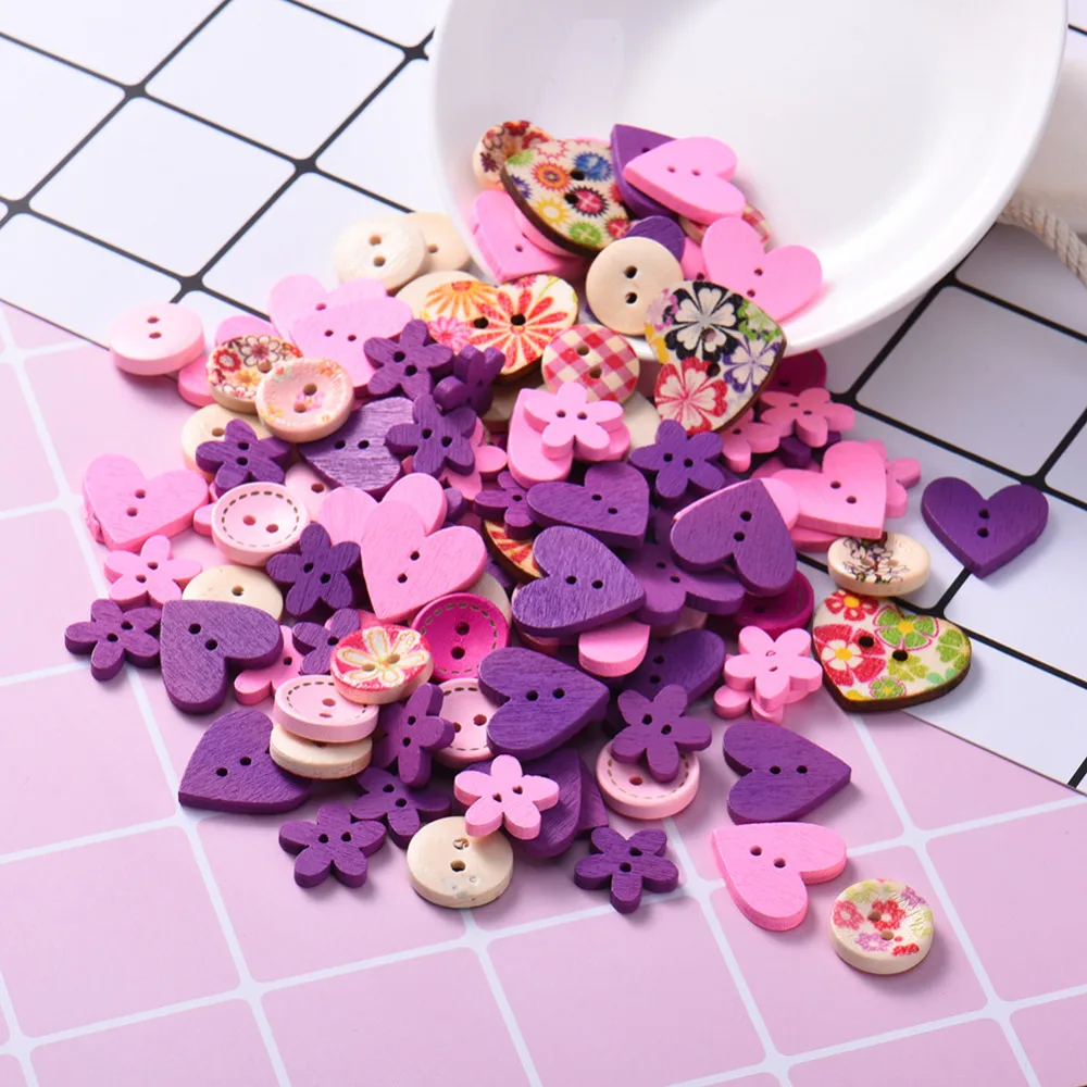100pcs Mixed 2-Hole Wooden Buttons Heart Pattern Decorative Buttons For Women Sewing Tools DIY Scrapbooking Clothes Craft Tool
100pcs Mixed 2-Hole Wooden Buttons Heart Pattern Decorative Buttons For Women Sewing Tools DIY Scrapbooking Clothes Craft Tool