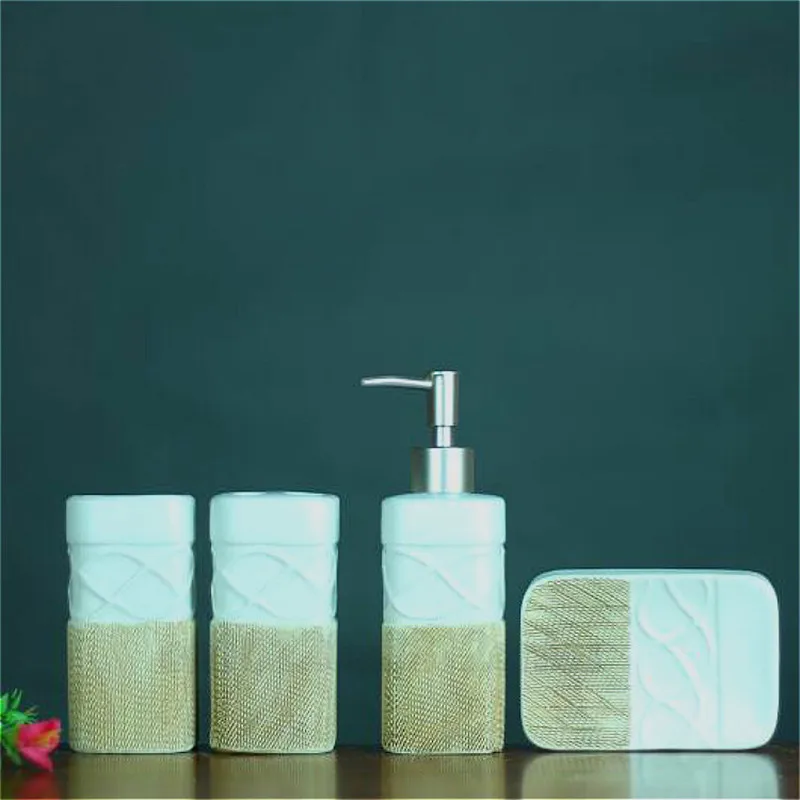 Four Sets of Ceramic Suit Bathroom Supplies Cleaning Supplies Bathroom Soap Dispenser Bathroom Accessories Home Bathroom Suite
Four Sets of Ceramic Suit Bathroom Supplies Cleaning Supplies Bathroom Soap Dispenser Bathroom Accessories Home Bathroom Suite