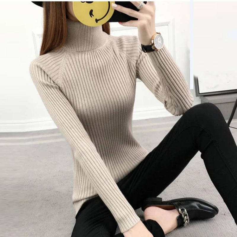 Knitted Sweater Women Warm Winter Autumn Turtleneck Soft Comfortable Women elasticity Sweater Pullovers Cashmere Sweater QH0780
Knitted Sweater Women Warm Winter Autumn Turtleneck Soft Comfortable Women elasticity Sweater Pullovers Cashmere Sweater QH0780