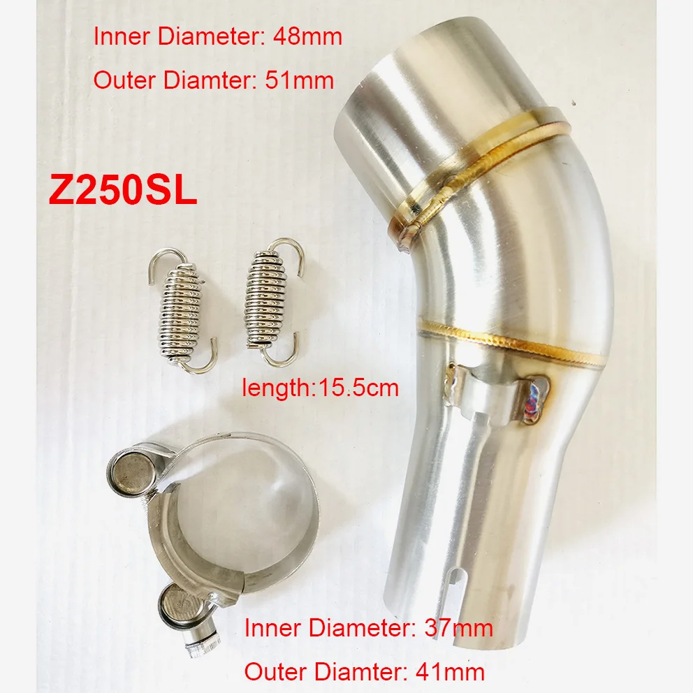 Motorcycle Exhaust middle pipe stainless steel Muffler link pipe section adapter pipe for kawasaki Ninja 250SL Z250SL Z250 SL
Motorcycle Exhaust middle pipe stainless steel Muffler link pipe section adapter pipe for kawasaki Ninja 250SL Z250SL Z250 SL