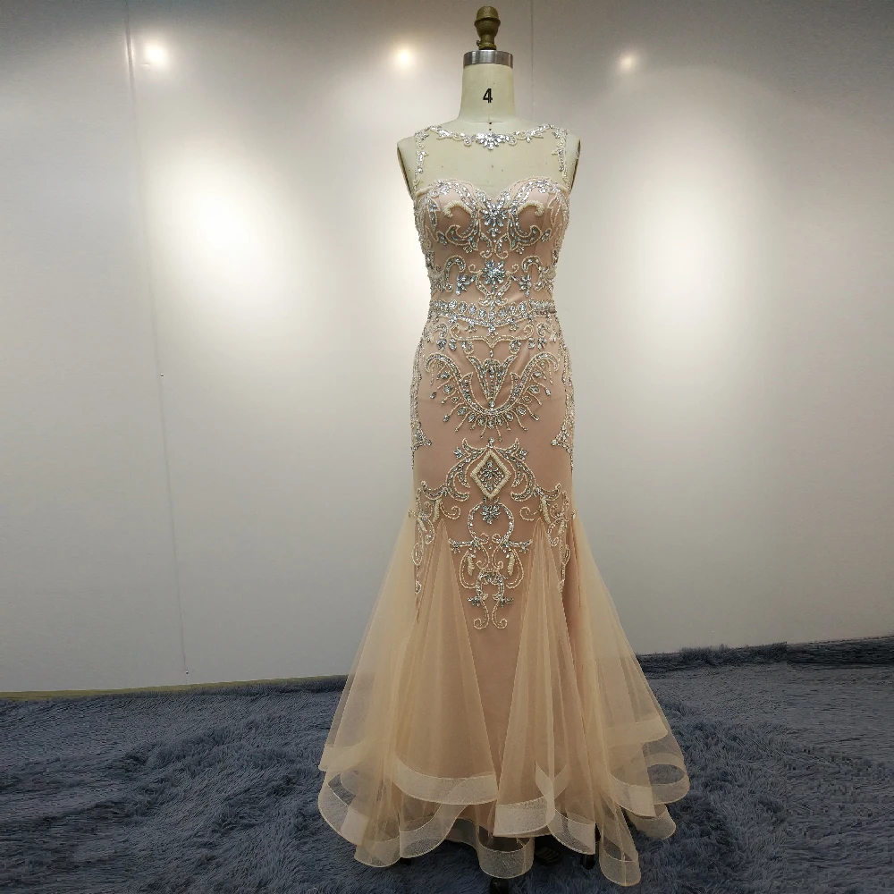 Luxury Prom Dress Champagne Sheer Sweetheart Crystal Beaded Trumpet Formal Long Prom Gowns for Party Dress
Luxury Prom Dress Champagne Sheer Sweetheart Crystal Beaded Trumpet Formal Long Prom Gowns for Party Dress