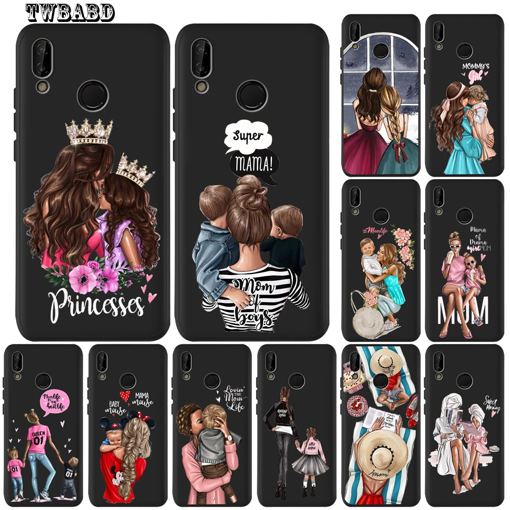 Модный чехол с надписью Super Mom Baby Mouse Mama Girl Для Huawei P20 Lite Pro P30 P8Lite P9Lite 2017 P Smart