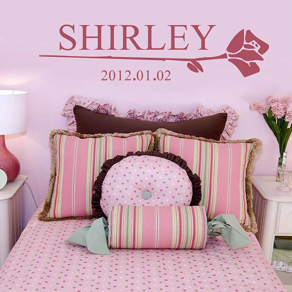 Personalized Girl Name Decal with Elegant Flowers and Date Custom Name and Birthday Wall Sticker 773C
Personalized Girl Name Decal with Elegant Flowers and Date Custom Name and Birthday Wall Sticker 773C